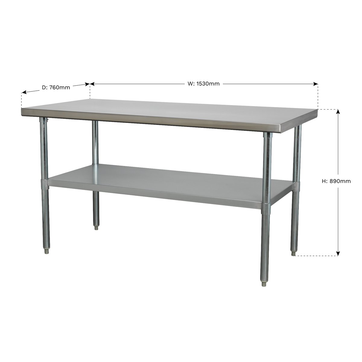 Stainless Steel Workbench 1.5m