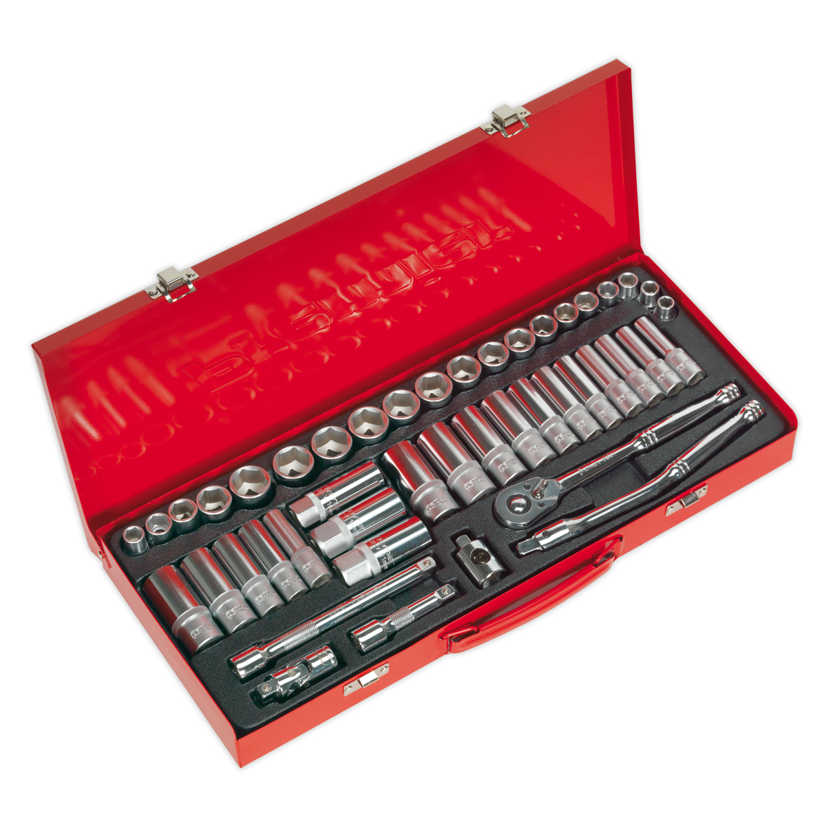 Topchest 10 Drawer with Ball-Bearing Slides - Red & 140pc Tool Kit