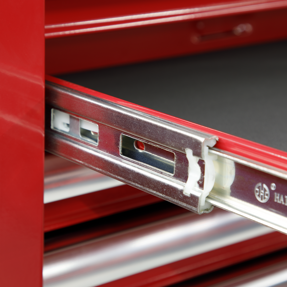 Mid-Box 3 Drawer with Ball-Bearing Slides - Red