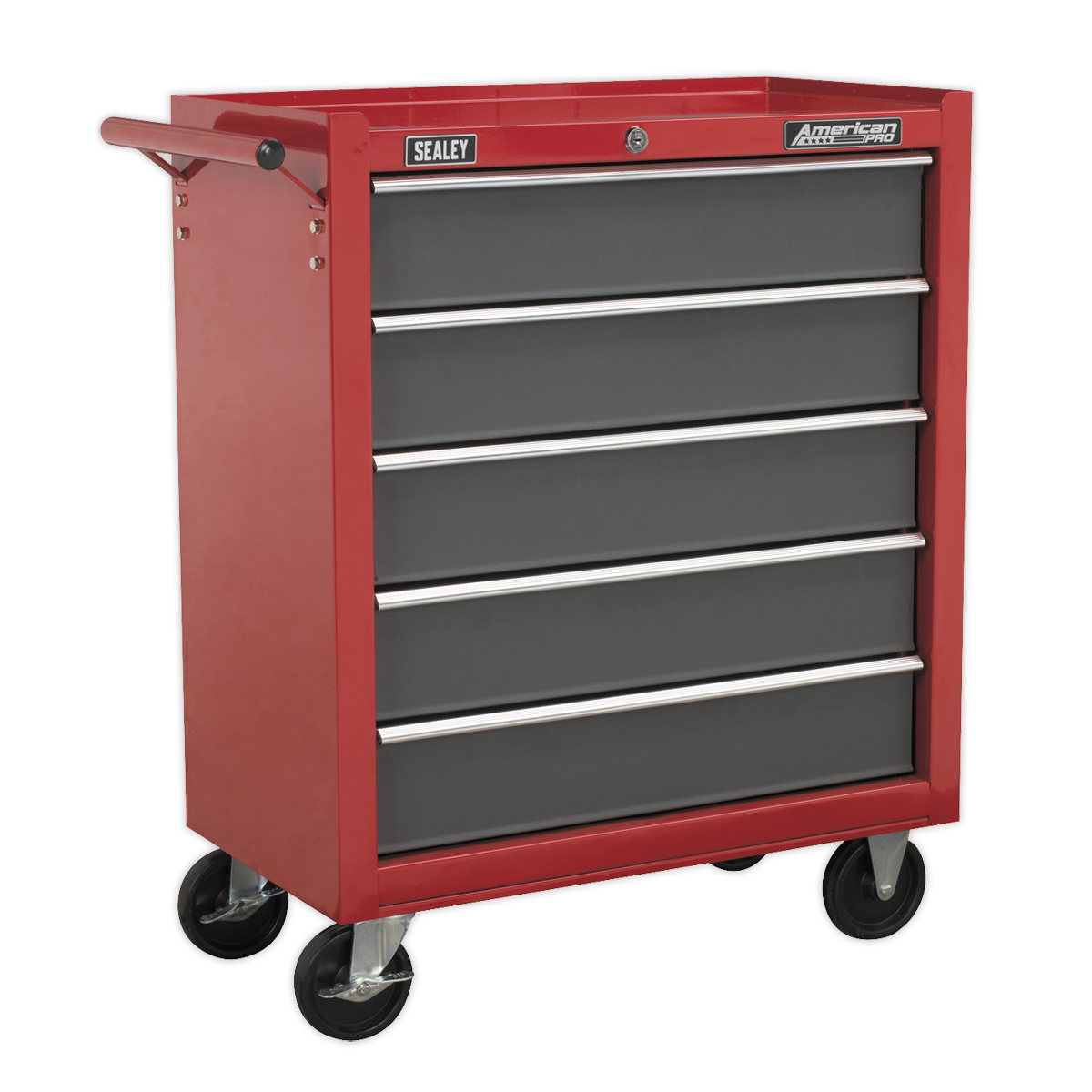 Topchest & Rollcab Combination 14 Drawer with Ball-Bearing Slides - Red/Grey & 281pc Tool Kit