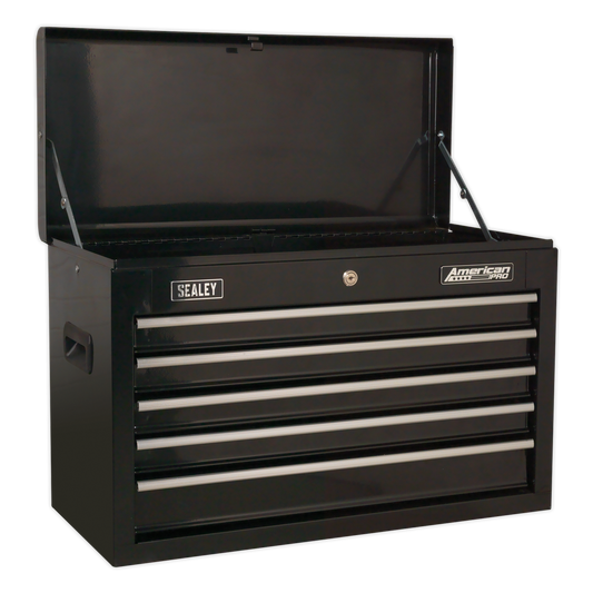 Topchest, Mid-Box & Rollcab 14 Drawer Stack - Black