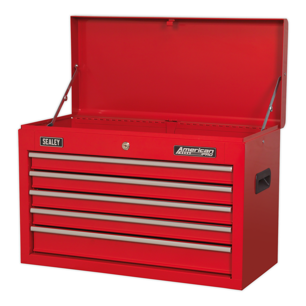 Topchest 5 Drawer with Ball-Bearing Slides - Red