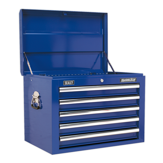 Topchest 5 Drawer with Ball-Bearing Slides - Blue