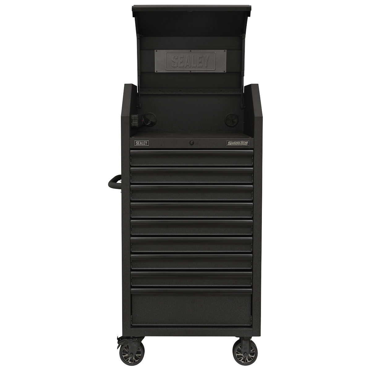 Tower Cabinet 9 Drawer 690mm with Soft Close Drawers & Power Strip