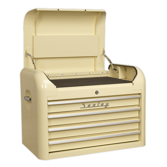 Retro Style Topchest, Mid-Box & Rollcab Combination 10 Drawer Cream