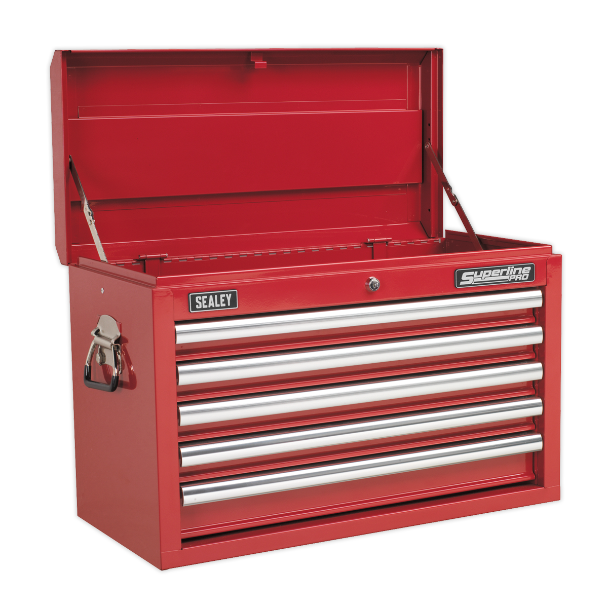 Topchest 5 Drawer with Ball-Bearing Slides - Red & 140pc Tool Kit