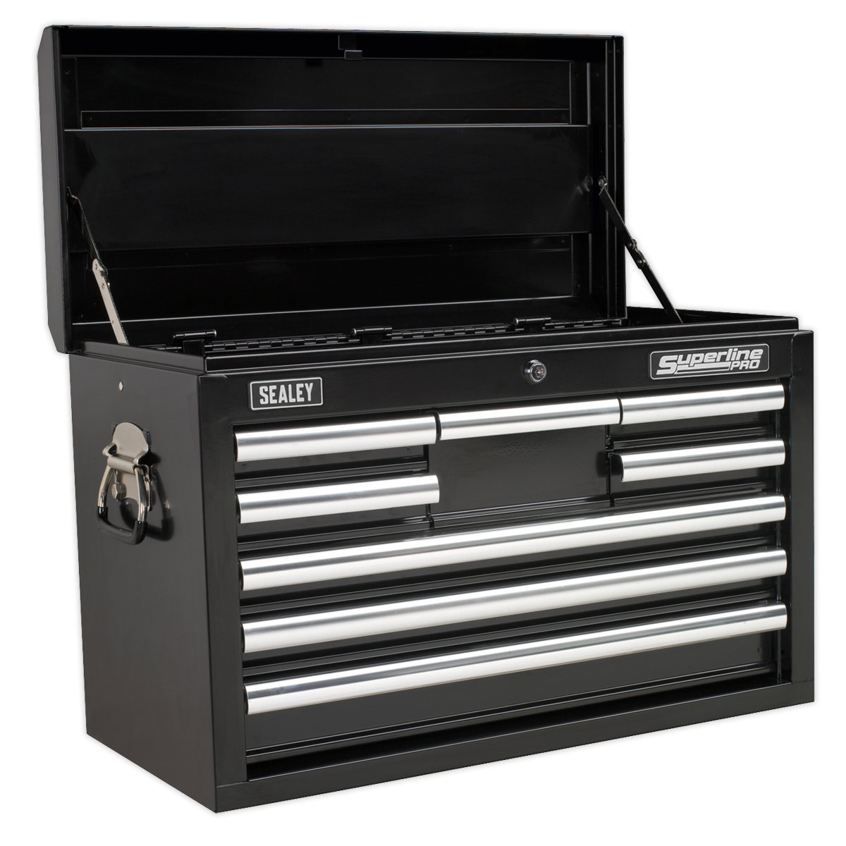 Topchest 8 Drawer with Ball-Bearing Slides - Black