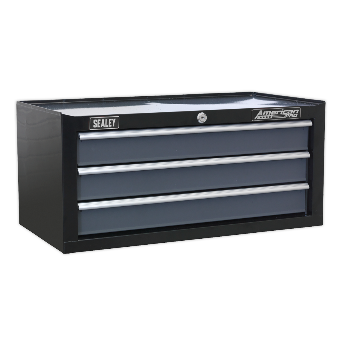 Mid-Box 3 Drawer with Ball-Bearing Slides - Black/Grey