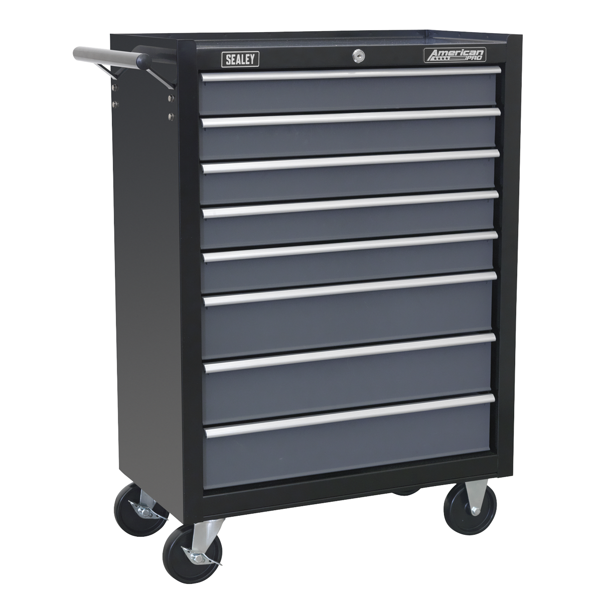 Tool Chest Combination 16 Drawer with Ball-Bearing Slides - Black/Grey