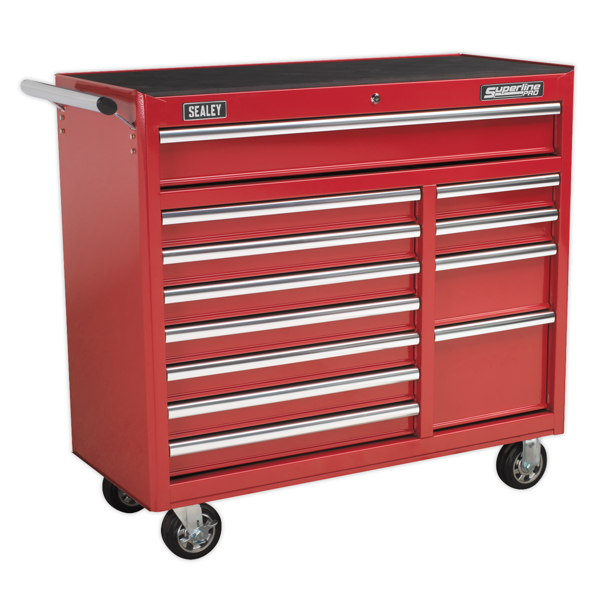 Rollcab 12 Drawer with Ball-Bearing Slides Heavy-Duty - Red