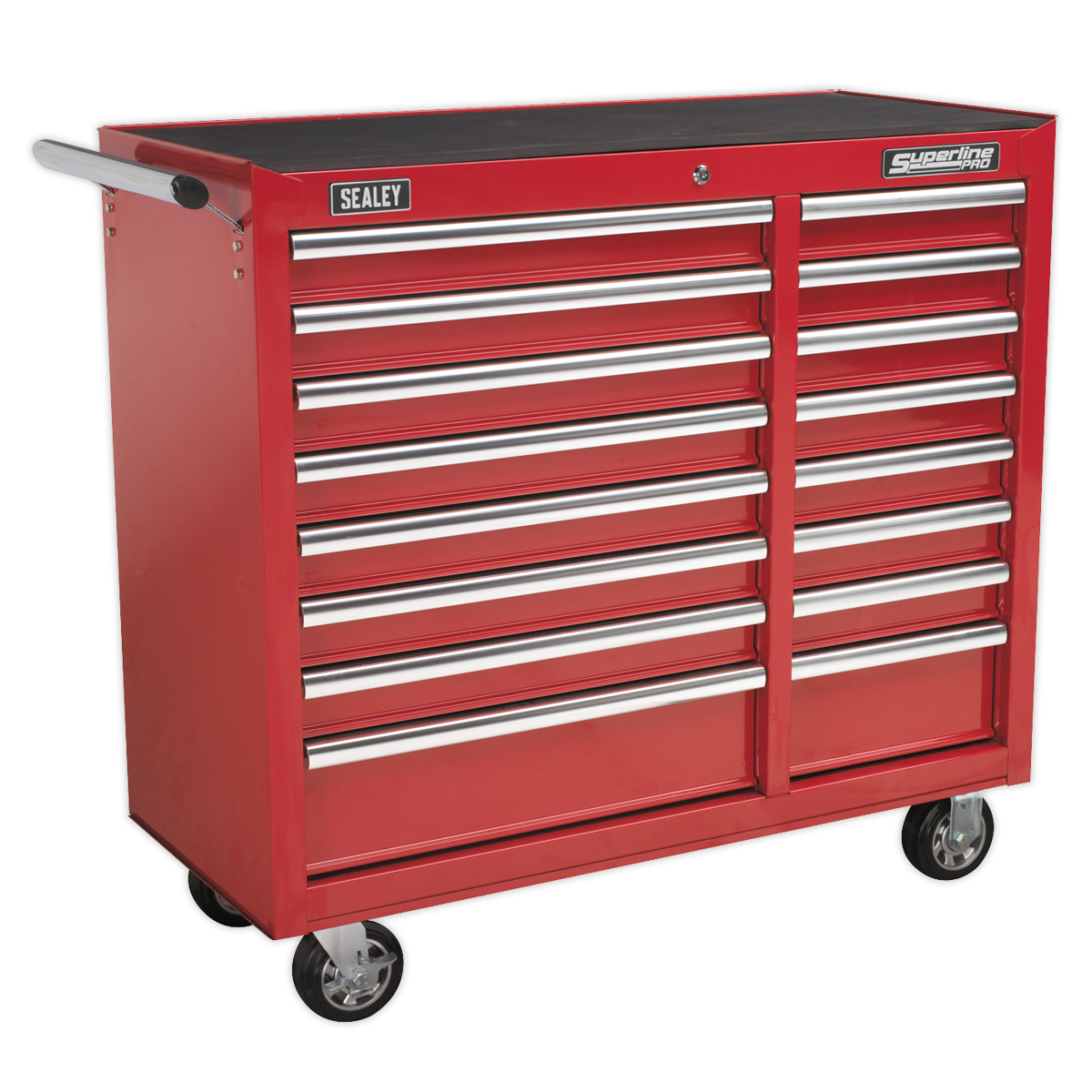 Rollcab 16 Drawer with Ball-Bearing Slides Heavy-Duty - Red