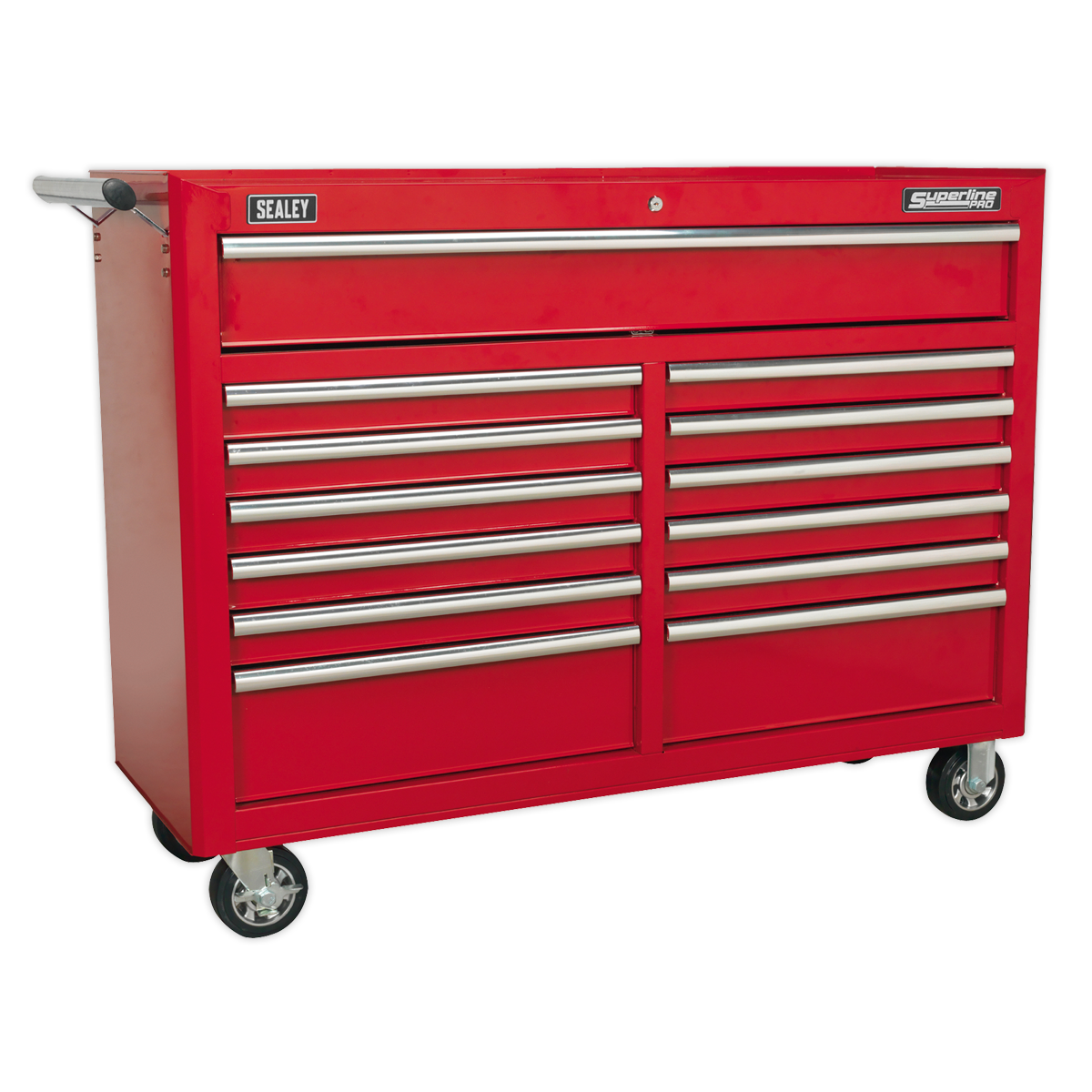 Rollcab 13 Drawer with Ball-Bearing Slides - Red