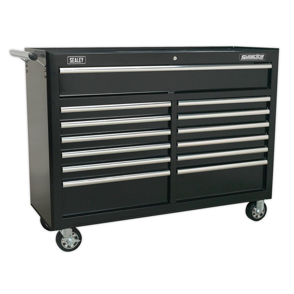 Rollcab 13 Drawer with Ball-Bearing Slides - Black