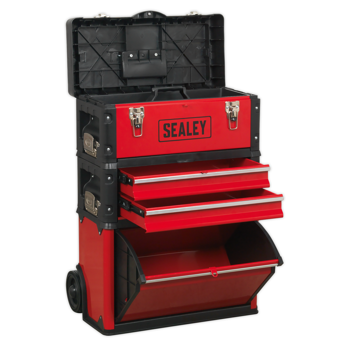 Mobile Steel/Composite Toolbox - 3 Compartment