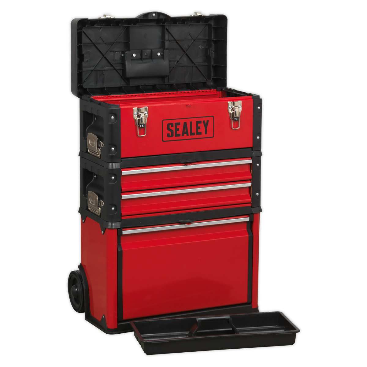 Mobile Steel/Composite Toolbox - 3 Compartment