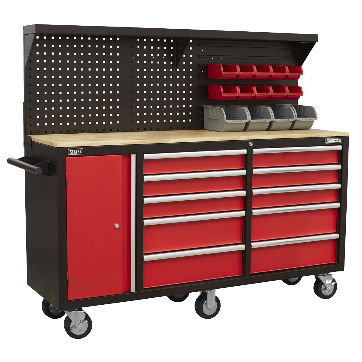 Mobile Workstation 10 Drawer with Backboard