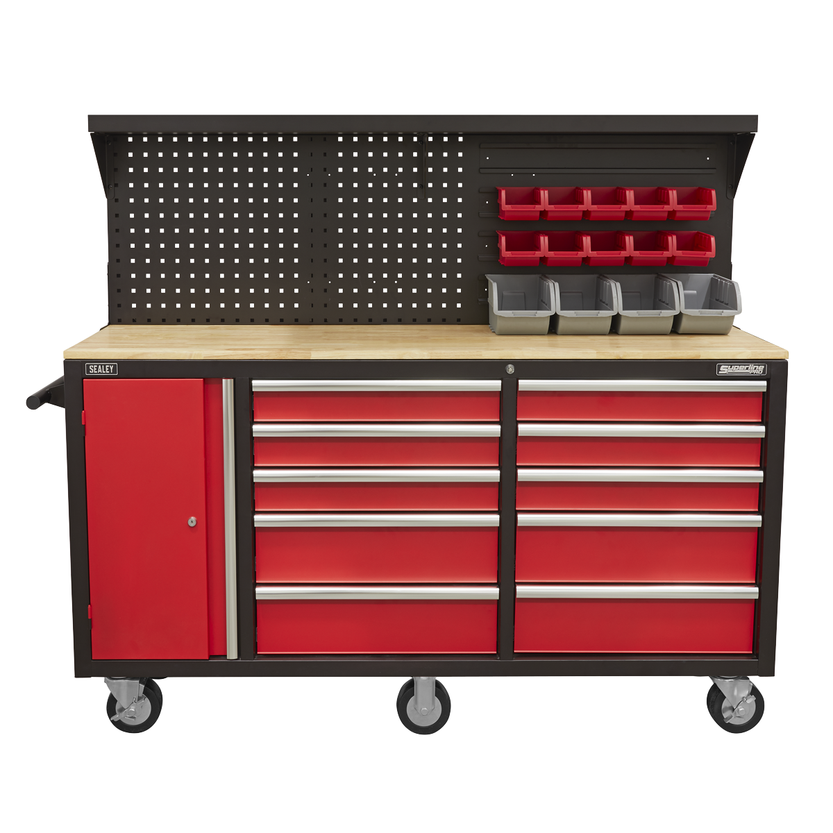 Mobile Workstation 10 Drawer with Backboard