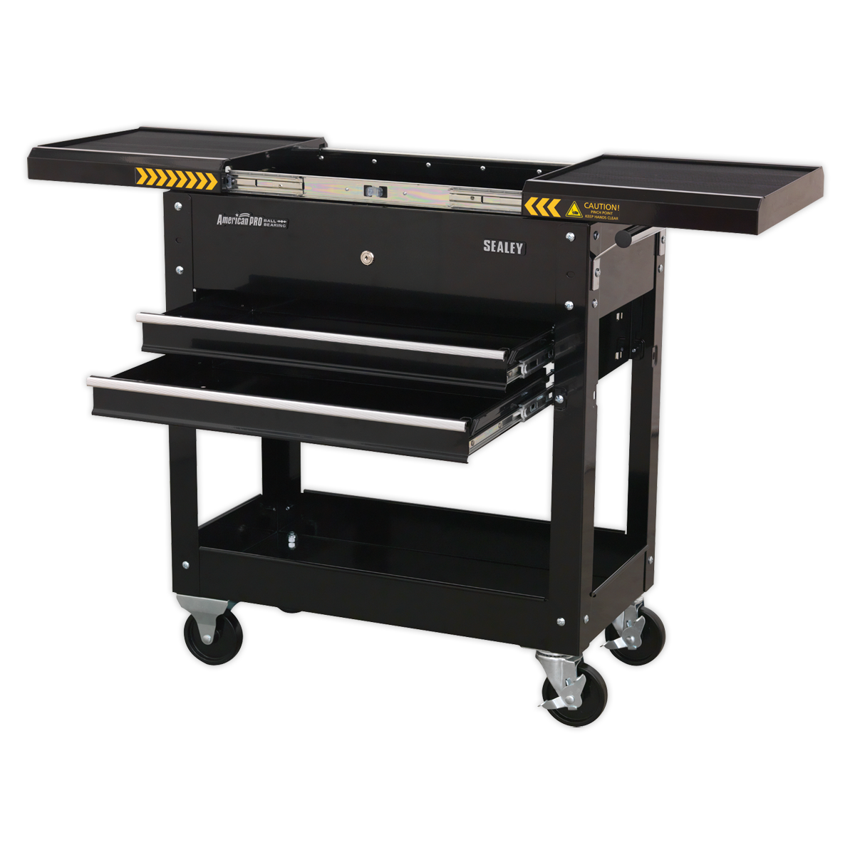 Mobile Tool & Parts Trolley - Black