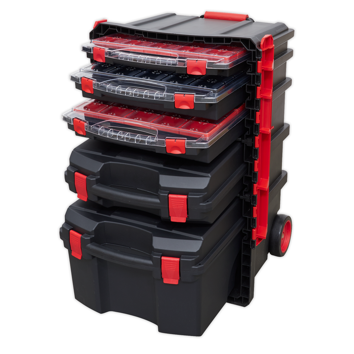 Professional Mobile Toolbox with 5 Removable Storage Cases