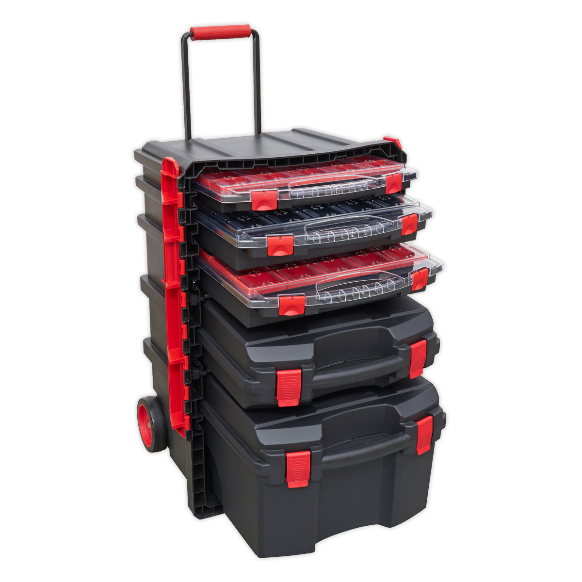 Professional Mobile Toolbox with 5 Removable Storage Cases