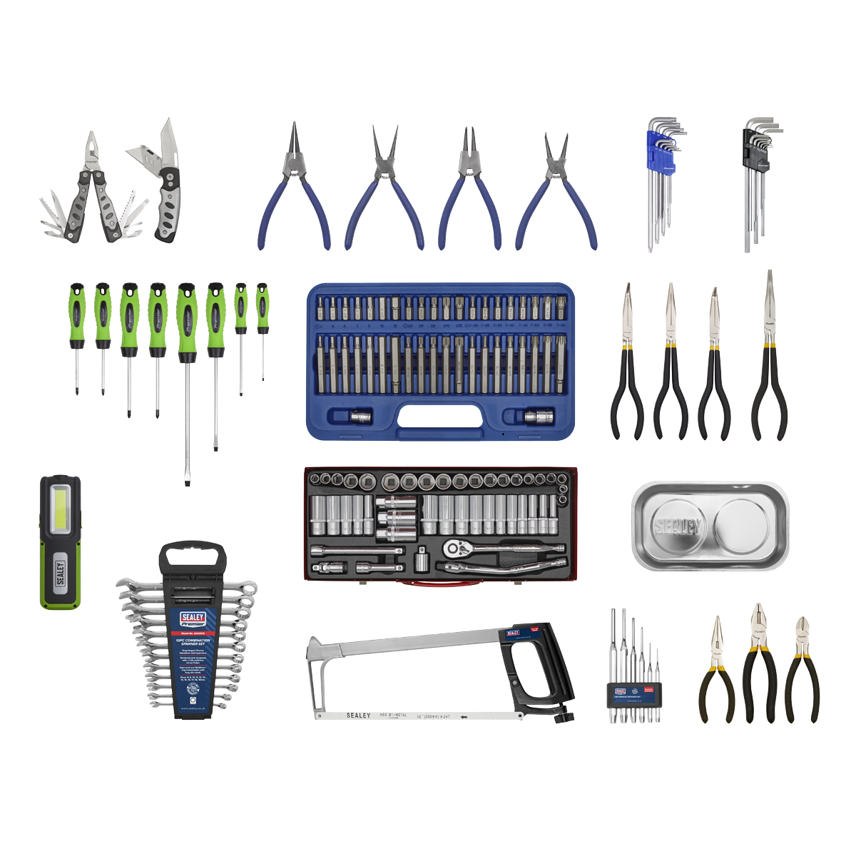 Topchest & Rollcab Combination 15 Drawer with Ball-Bearing Slides - Black & 148pc Tool Kit