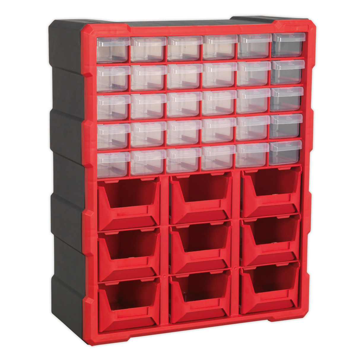 Cabinet Box 39 Drawer - Red/Black