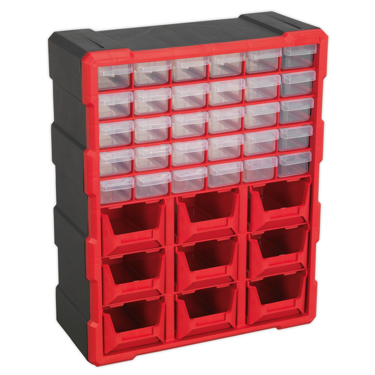 Cabinet Box 39 Drawer - Red/Black