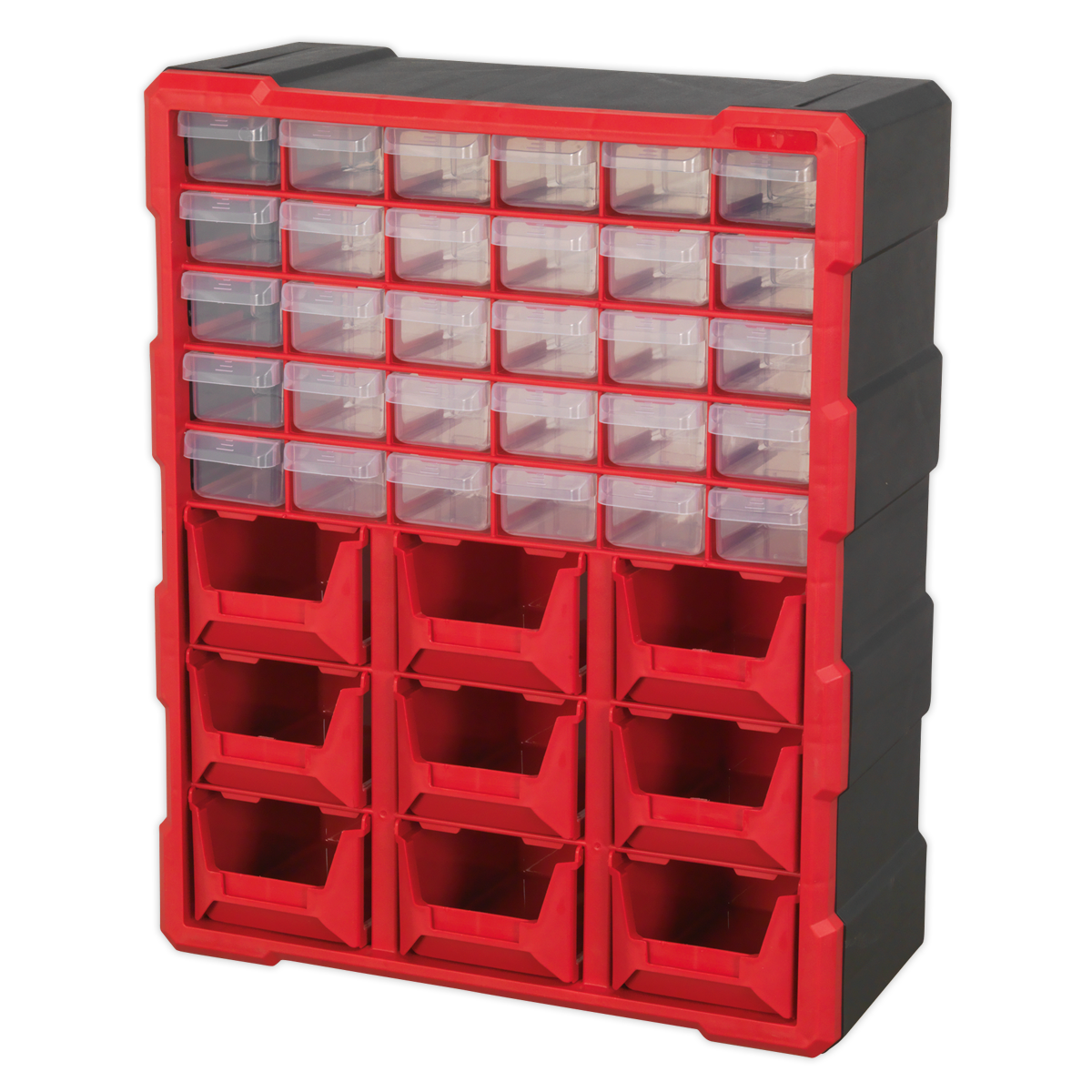 Cabinet Box 39 Drawer - Red/Black