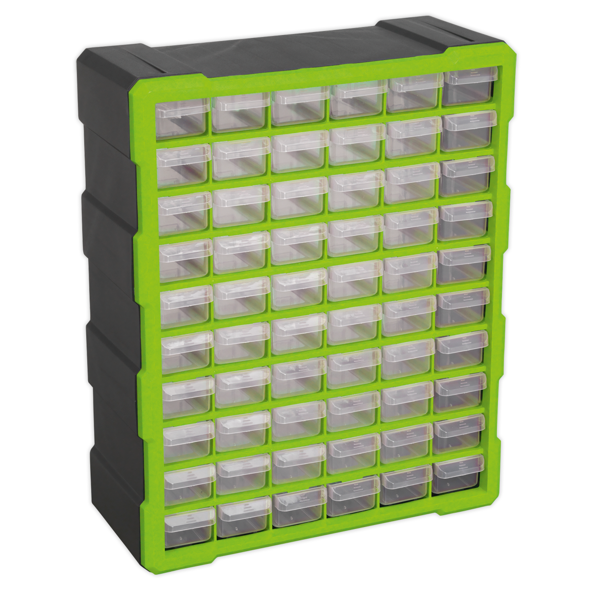 Cabinet Box 60 Drawer - Green/Black