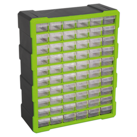 Cabinet Box 60 Drawer - Green/Black