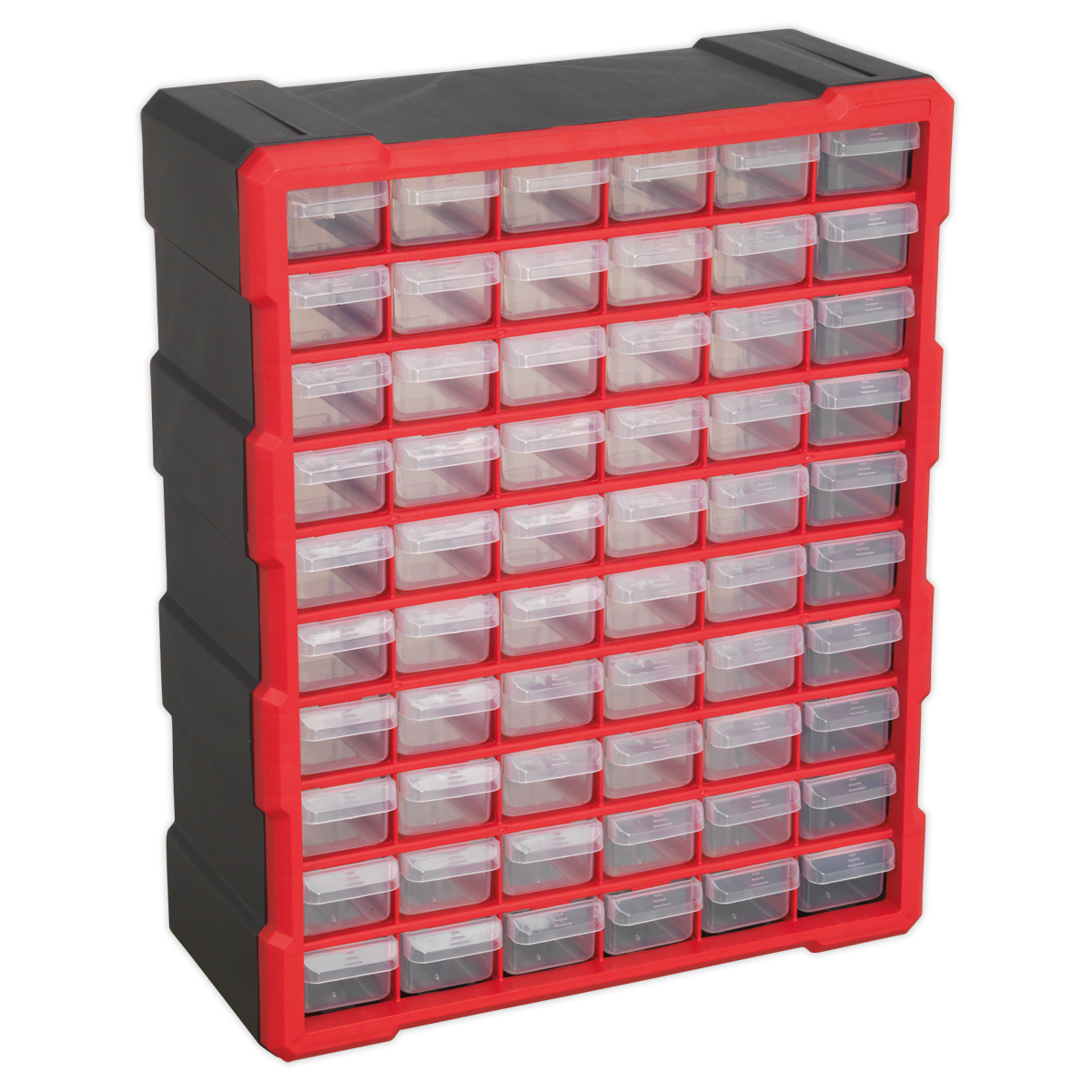 Cabinet Box 60 Drawer - Red/Black