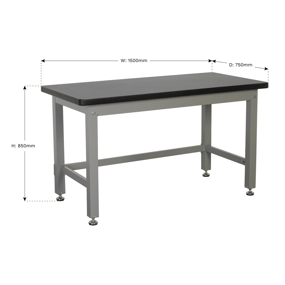 Workbench Steel Industrial 1.5m