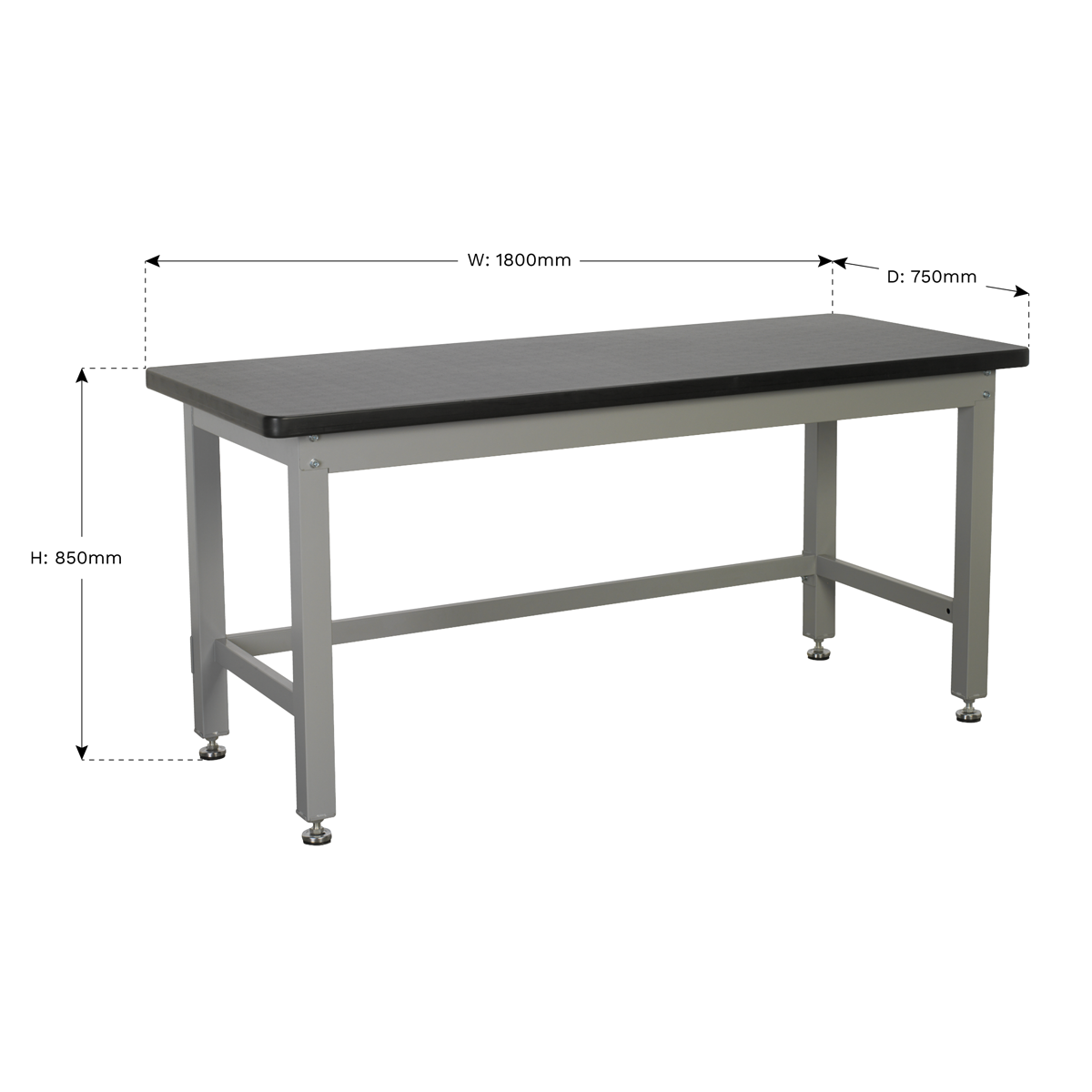 Workbench Steel Industrial 1.8m