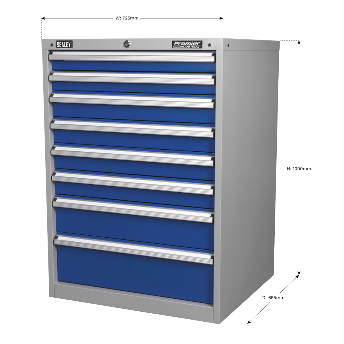 Cabinet Industrial 8 Drawer