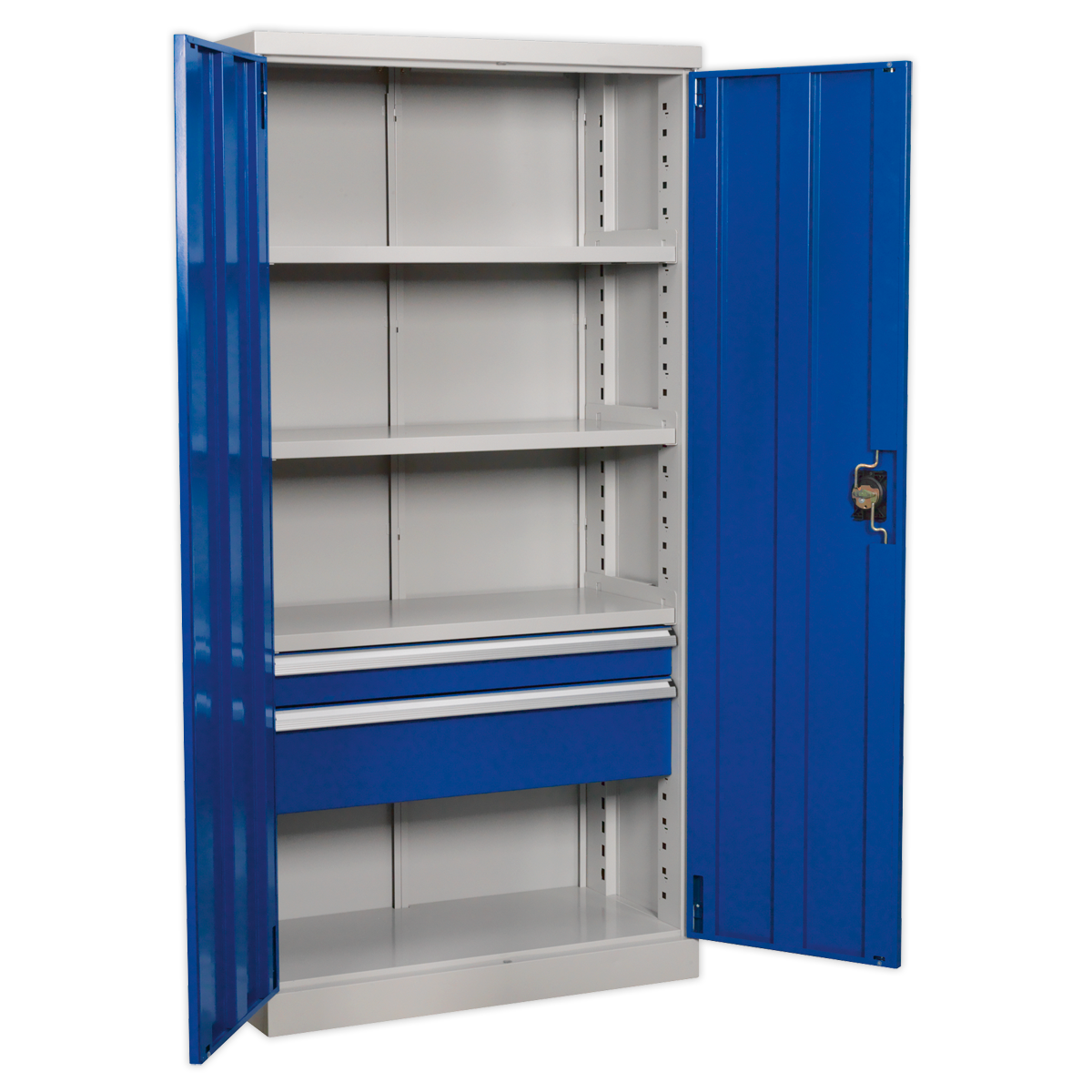 Industrial Cabinet 2 Drawer 3 Shelf 1800mm