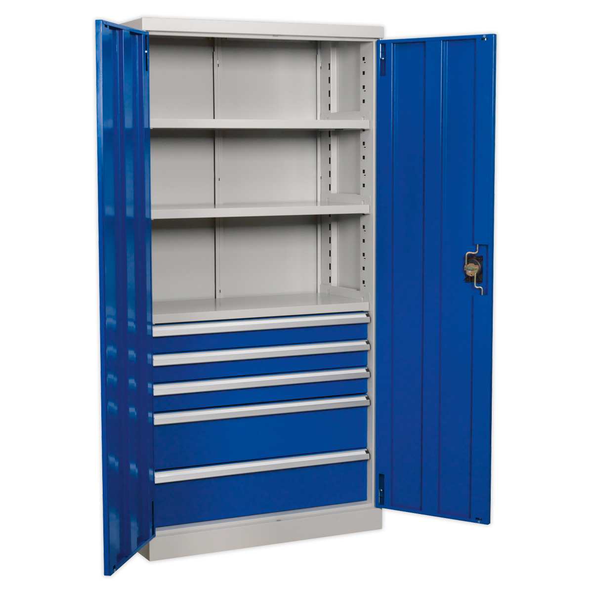 Industrial Cabinet 5 Drawer 3 Shelf 1800mm