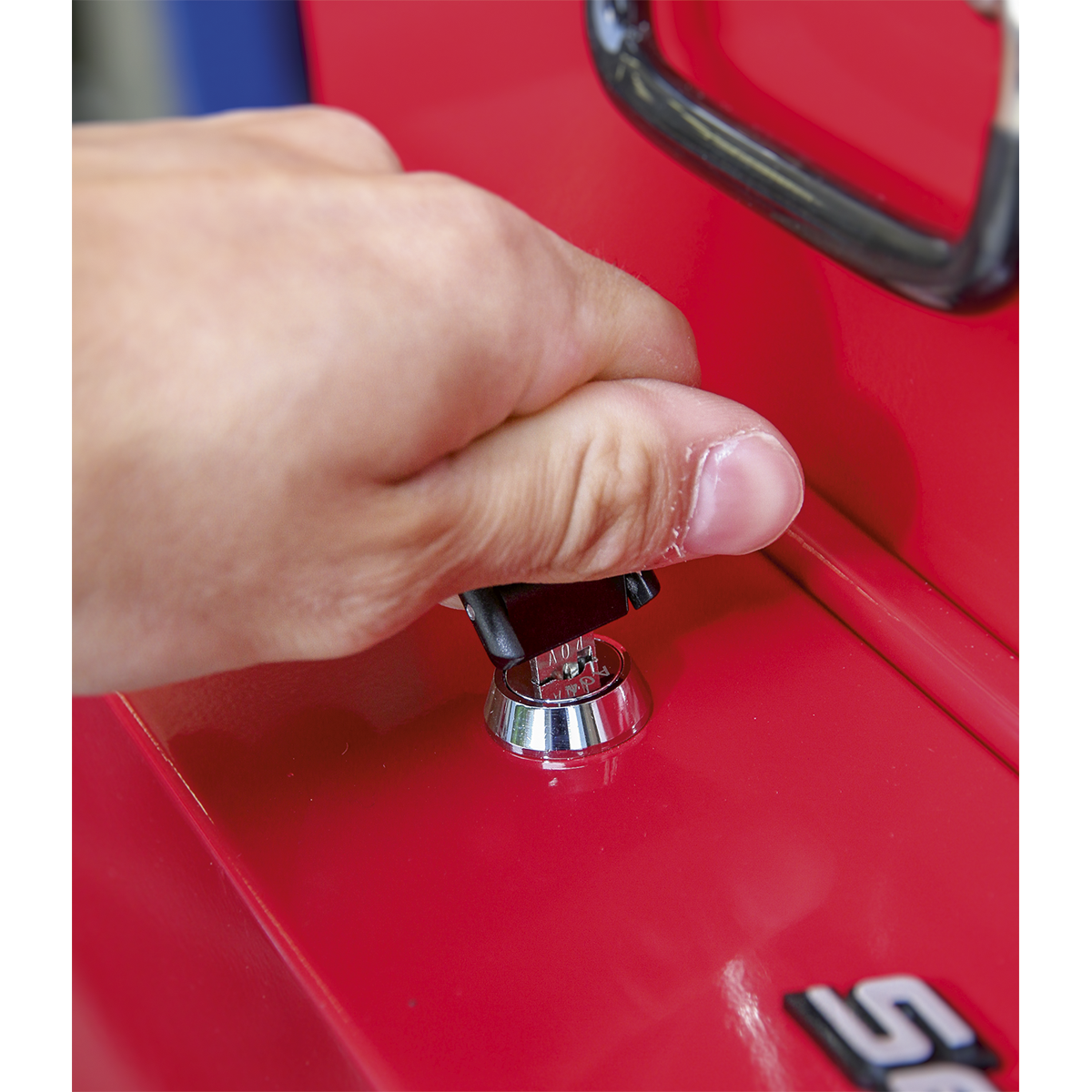 Side Cabinet for Long Handle Tools - Red