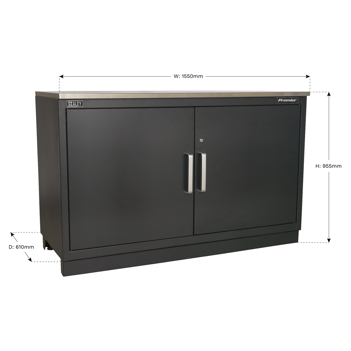 Modular Floor Cabinet 2 Door 1550mm Heavy-Duty