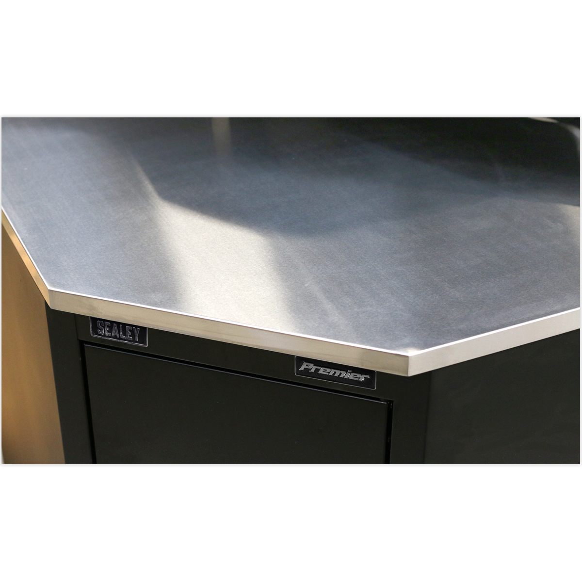 Stainless Steel Corner Worktop 930mm