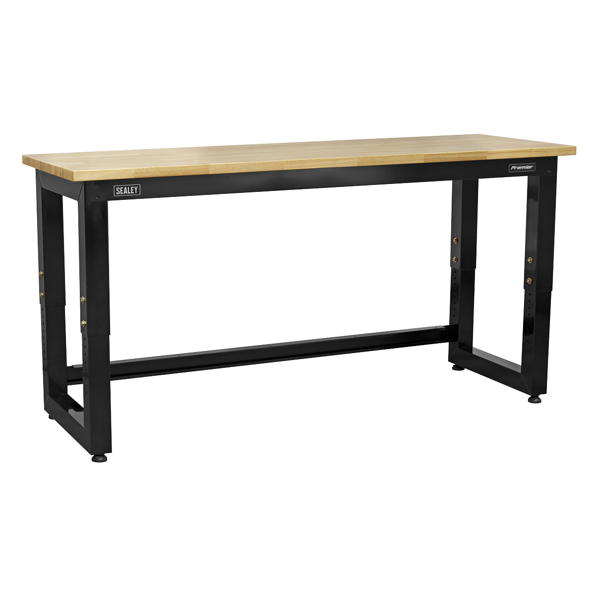 Steel Adjustable Workbench with Wooden Worktop 1830mm - Heavy-Duty