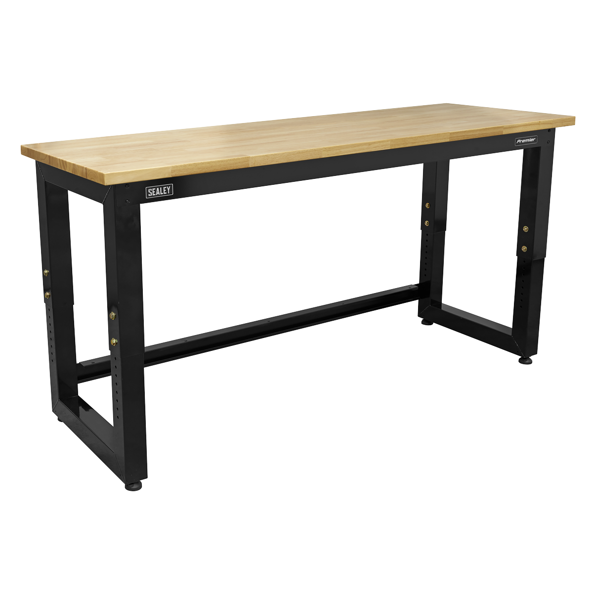 Steel Adjustable Workbench with Wooden Worktop 1830mm - Heavy-Duty