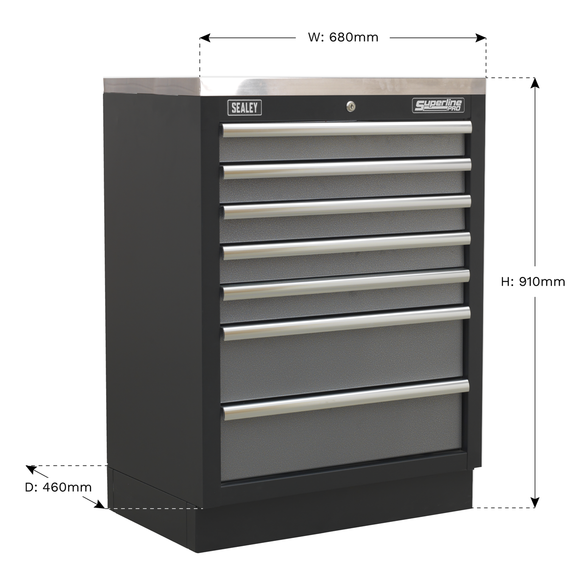 Modular 7 Drawer Cabinet 680mm