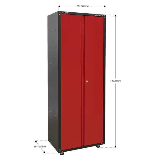 Modular 2 Door Full Height Cabinet 665mm