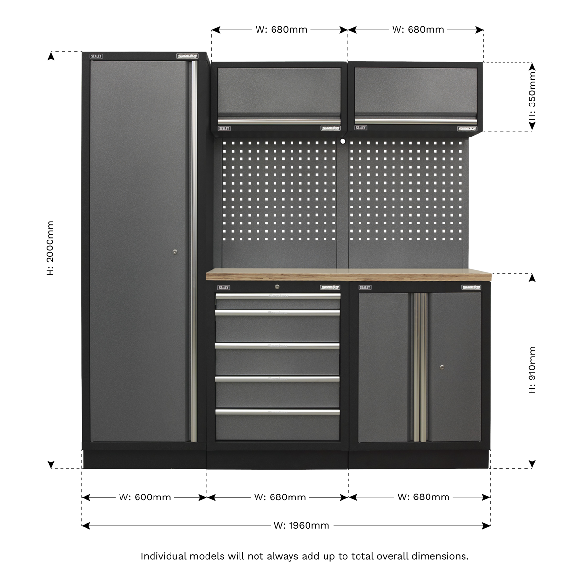 Superline PRO® Storage System - Wood Worktop