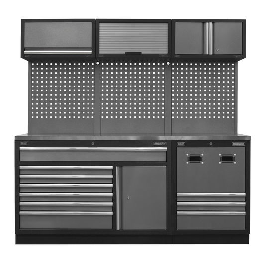 Modular Storage System Combo - Stainless Steel Worktop