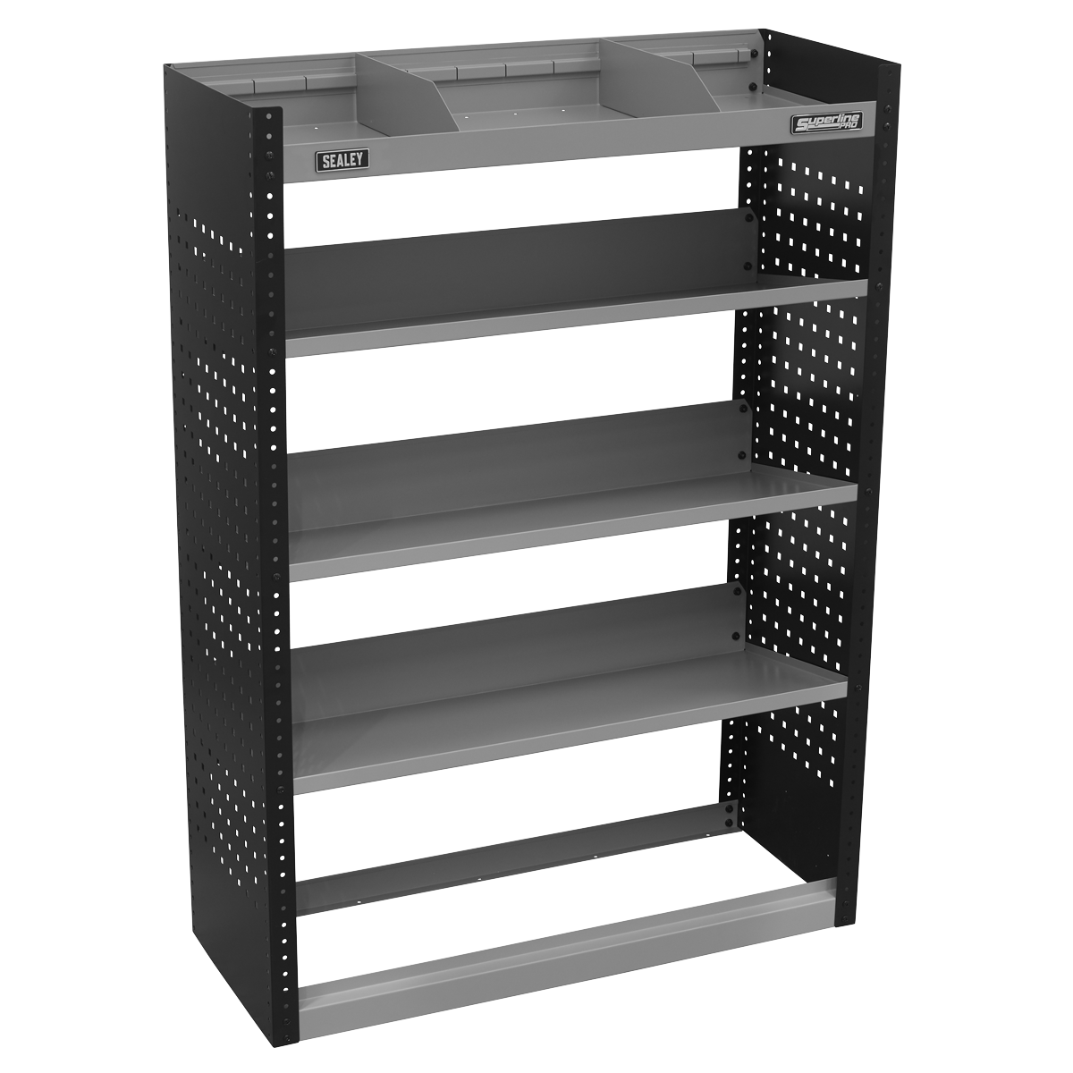 Modular Slanted Shelf Van Storage System