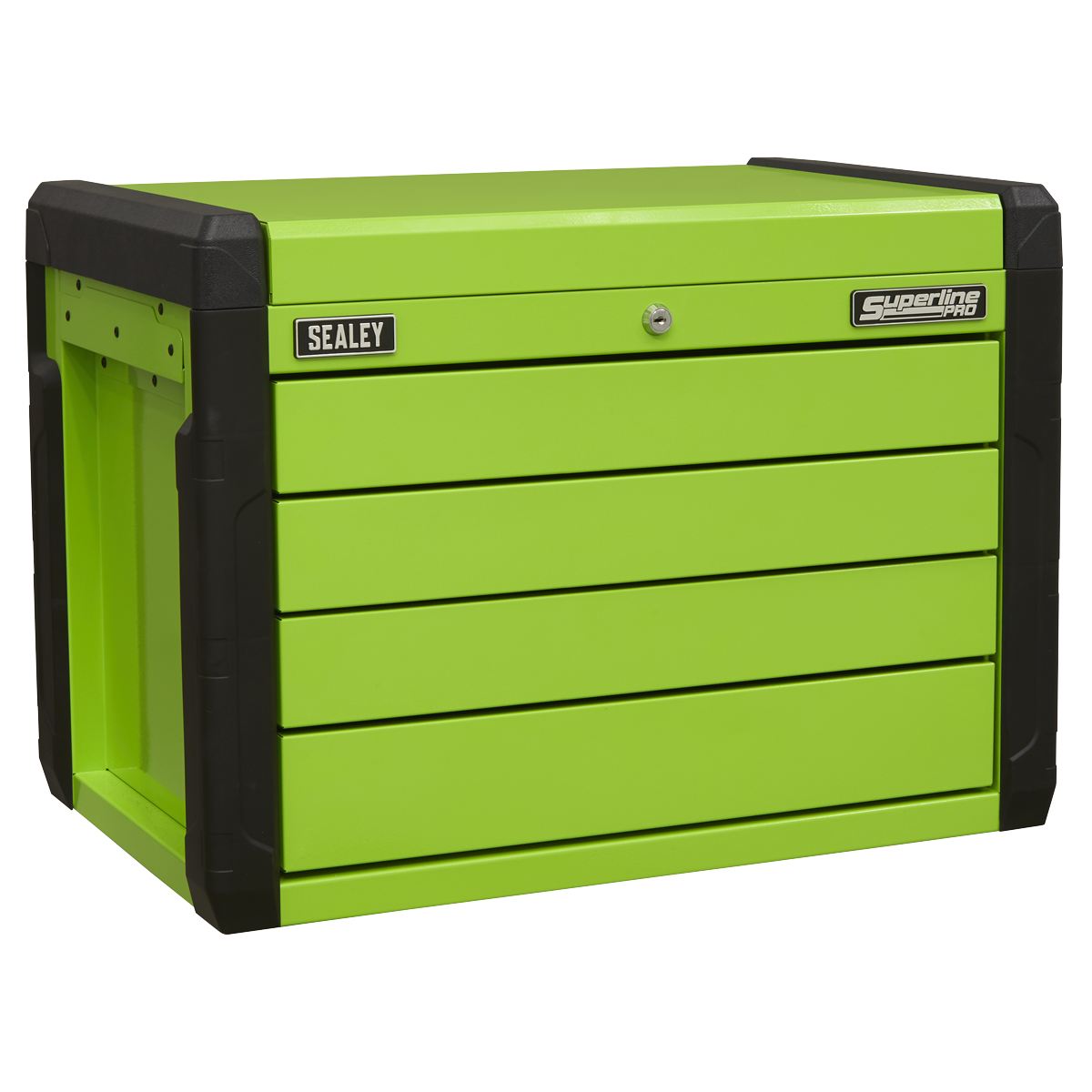 4 Drawer Push-to-Open Topchest with Ball-Bearing Slides - Hi-Vis Green