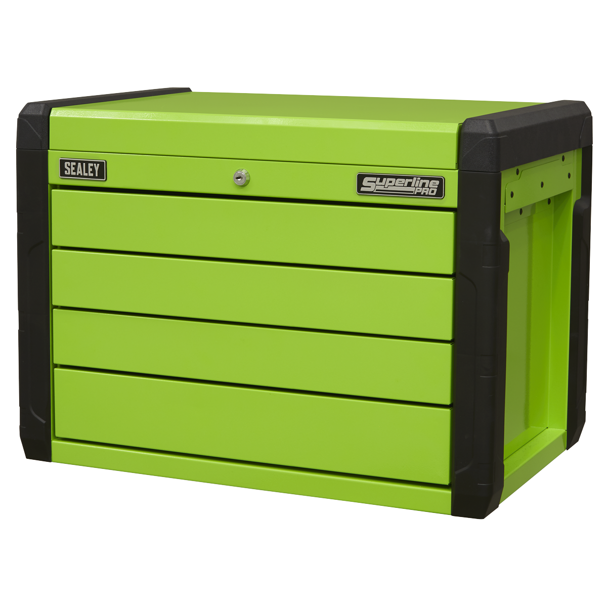 4 Drawer Push-to-Open Topchest with Ball-Bearing Slides - Hi-Vis Green