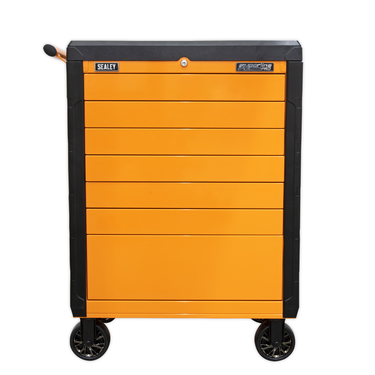 Rollcab 7 Drawer Push-To-Open - Orange