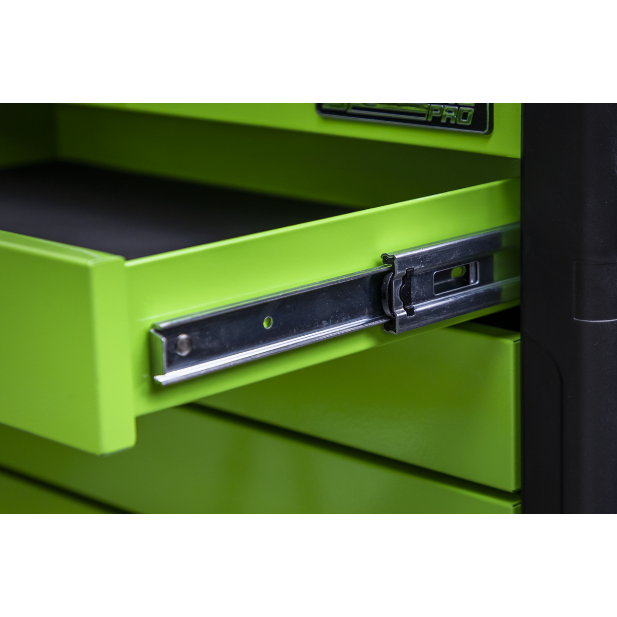 Topchest & Rollcab Combination 11 Drawer Push-To-Open Hi-Vis Green